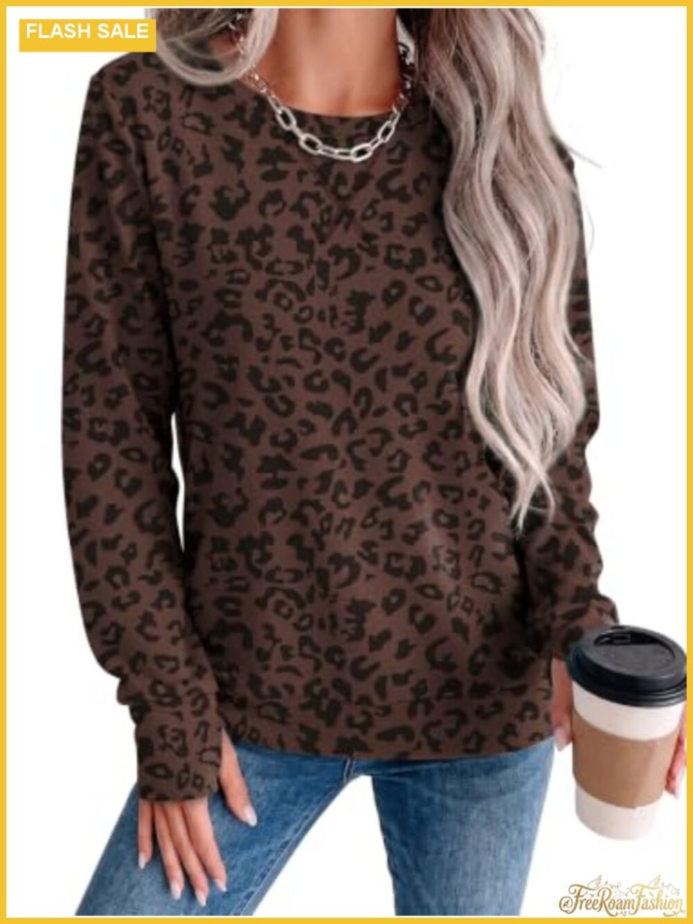 Crewneck Sweatshirt Long Sleeve Pullover Thumbhole Casual Layer Top